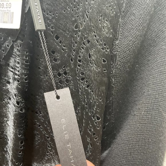 Elie Tahari lakshmi SW with leather black - Picture 4 of 8